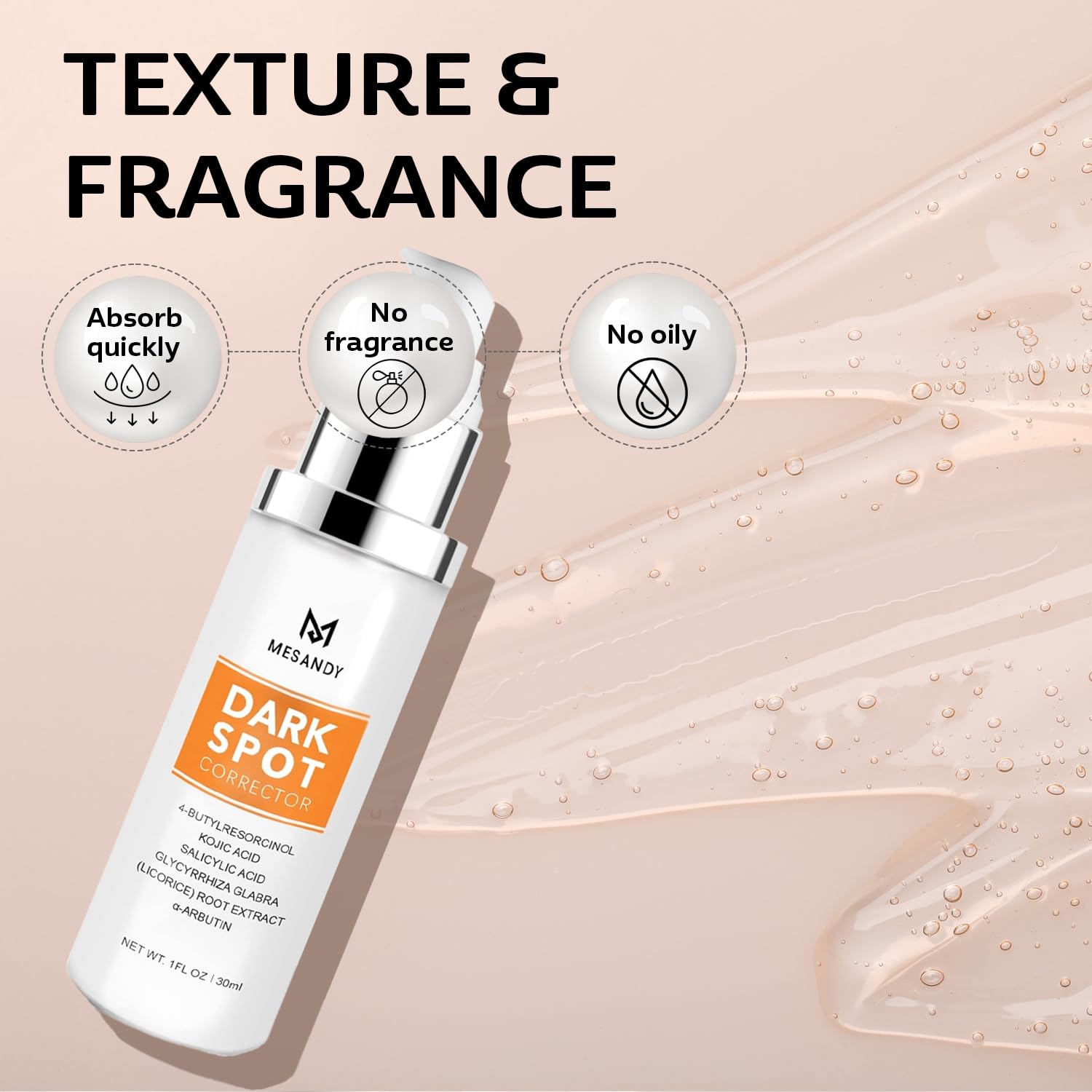 Dark Spot Remover for Face: Dark Spot Correcting Glow Serum with Acid and Niacinamide for Age Acne Melasma Freckle Brown Spots Removal Diminisher- Korean Skin Care Treatment 30ml