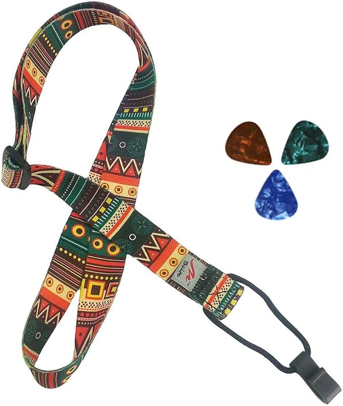 Retro Ethnic Style Printed Adjustable Ukulele Strap (Neck
