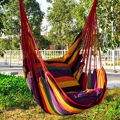 MHBY Hängematte, 120 kg Gewicht Kapazität Hängemattenstuhl Schaukelstuhl Sitz Travel Camping Hängemattengarten Kinder… – Bild 7