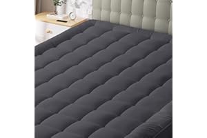 BaliChun Mattress Pad King Size Cotton Top Mattress Topper Fitted Quilted Mattress Cover Soft Breathable Pillow Top Cooling M