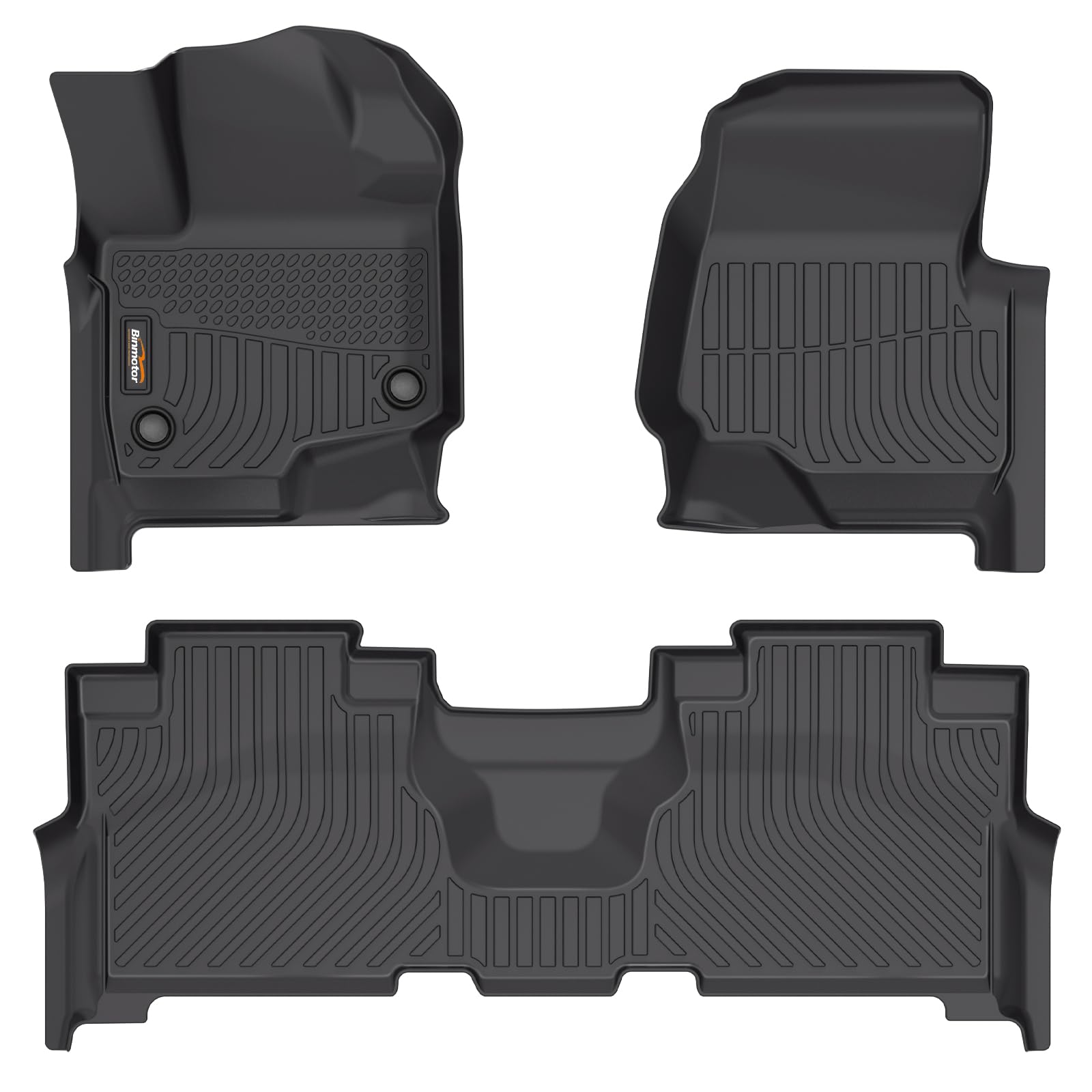 Binmotor-Floor Mats for Ford Expedition Max 2021-2026 (Only for 8 Seats with 2nd Row Bench Seat), TPE All Weather Car Mat for Ford Expedition Max Accessories Image