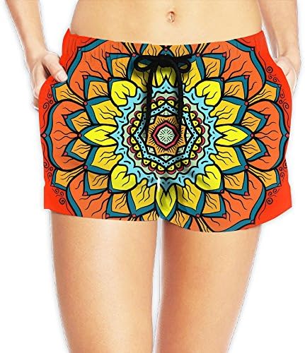 Yellow Mandala/Women Cool Yoga Shorts