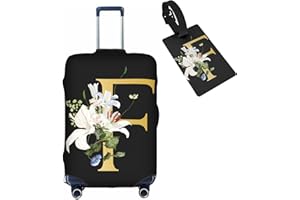 Tuizumy Decorative F Suitcase Protectors Elastic Washable Luggage Covers With Concealed Zippers For 18-32 Inch Luggage (Size Xl: Fits 29-32 Inch)