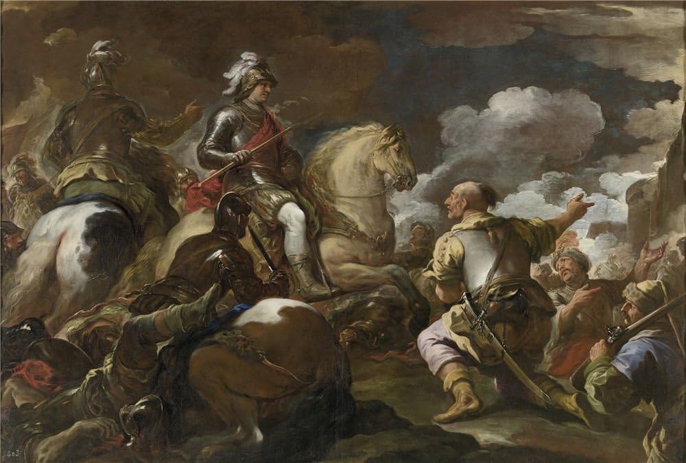 Oil Painting 'Giordano Luca Toma De Una Plaza Fuerte 1697 1700 ' Printing On Perfect Effect Canvas , 20 X 30 Inch / 51 X 75 Cm ,the Best Kids Room Decor And Home Artwork And Gifts Is This High Definition Art Decorative Prints On Canvas