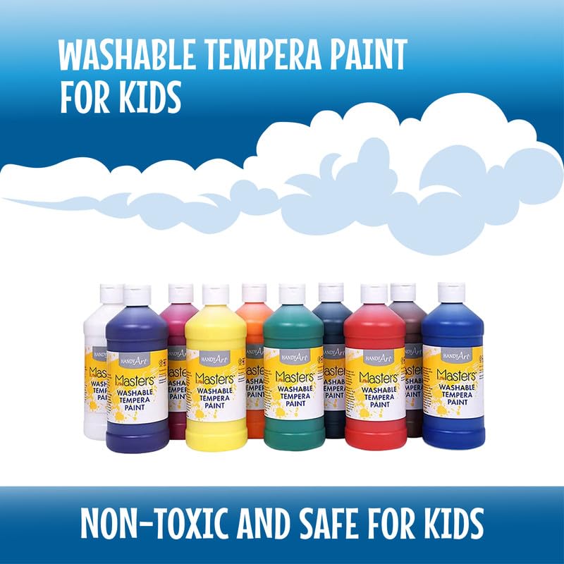 Washable Paint for Kids 10Pack Washable Tempera Paints NonToxic