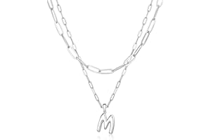 adoyi Gold Bubble Letter Necklace Balloon Initial Necklace for Women Trendy - 18K Gold Plated Layered Bubble Letter A-Z Alphabet Pendant Locket Necklace Stack Set Name Personalized Gold Jewelry Gift