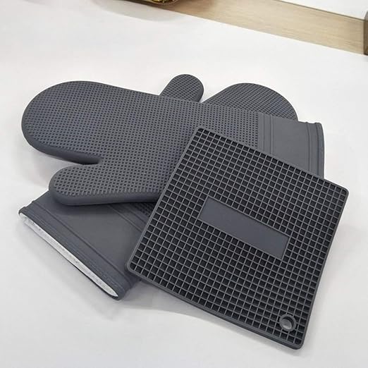 Resistente a altas temperaturas 2 pares de guantes de horno ...