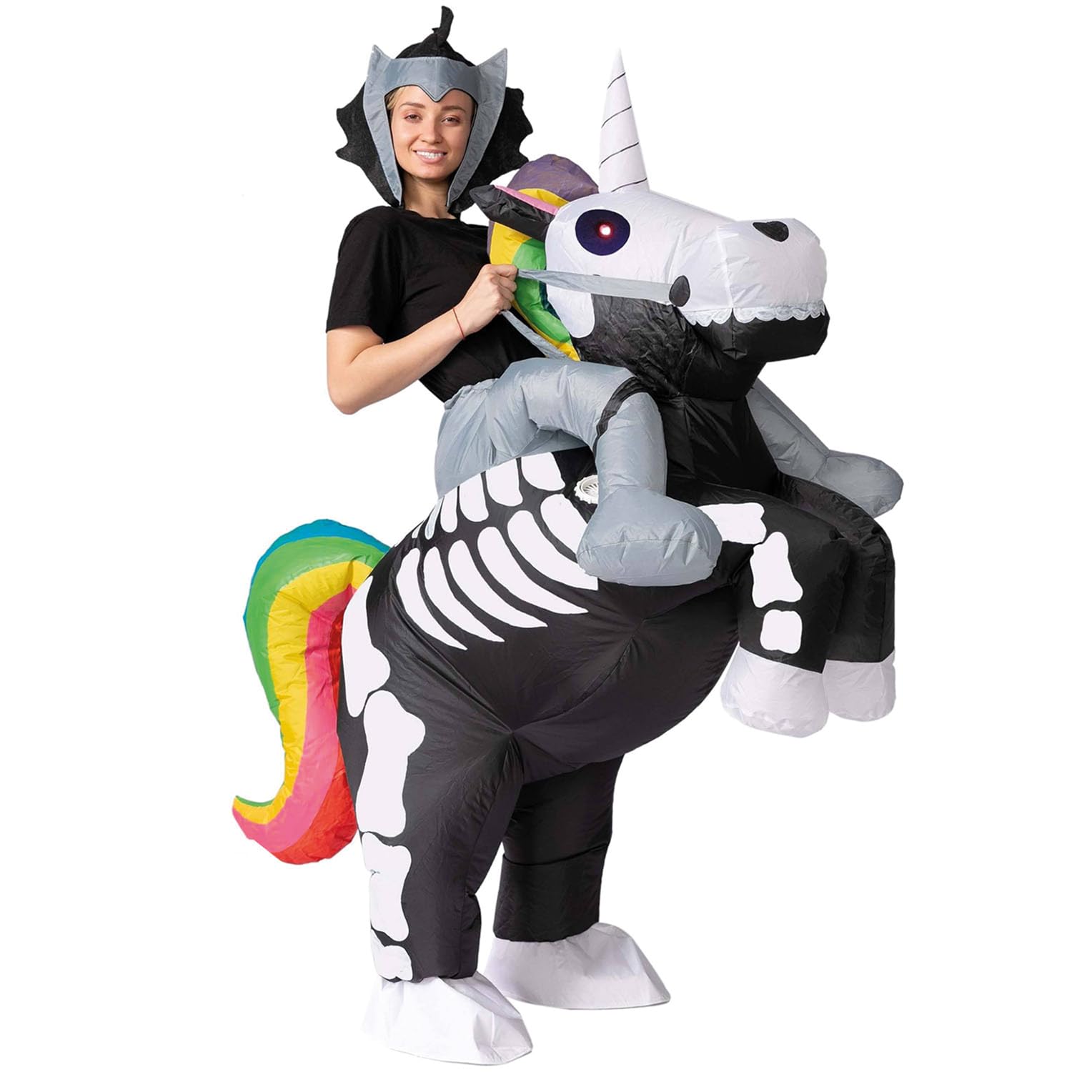 OriginalCorner | Inflatable Unicorn Skeleton Disguise | Unusual Costume Adult Size | Made of Highly Resistant Polyester | Inflating System Included — image 1