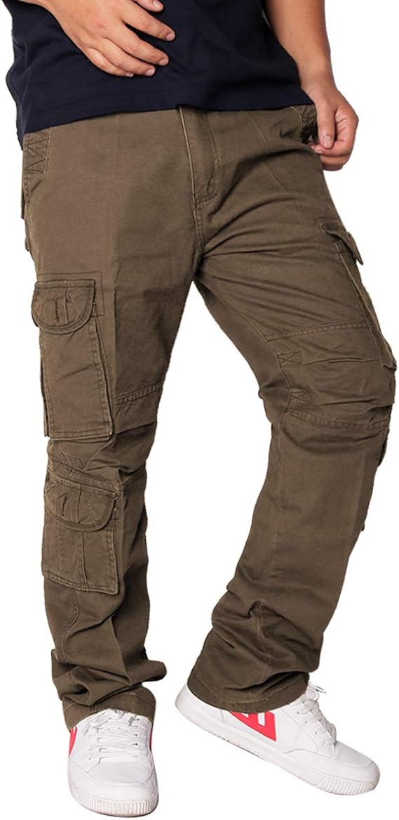 Amazon メンズ カーゴパンツ ワークパンツ 作業着 多機能 ゆったり おしゃれ かっこいい アウトドア 大きいサイズ 10ポケット収納 アウトドア ロングパンツ 通販