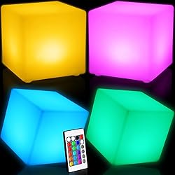 Frienda 4 Pcs Light up Cubes Cool Cosmic Cube