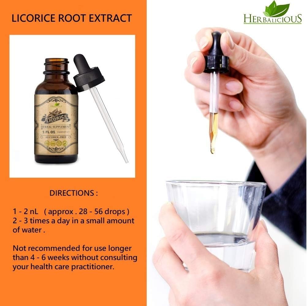 Licorice Root Extract 2 oz Adrenal Restore Vegetarian, NonGMO
