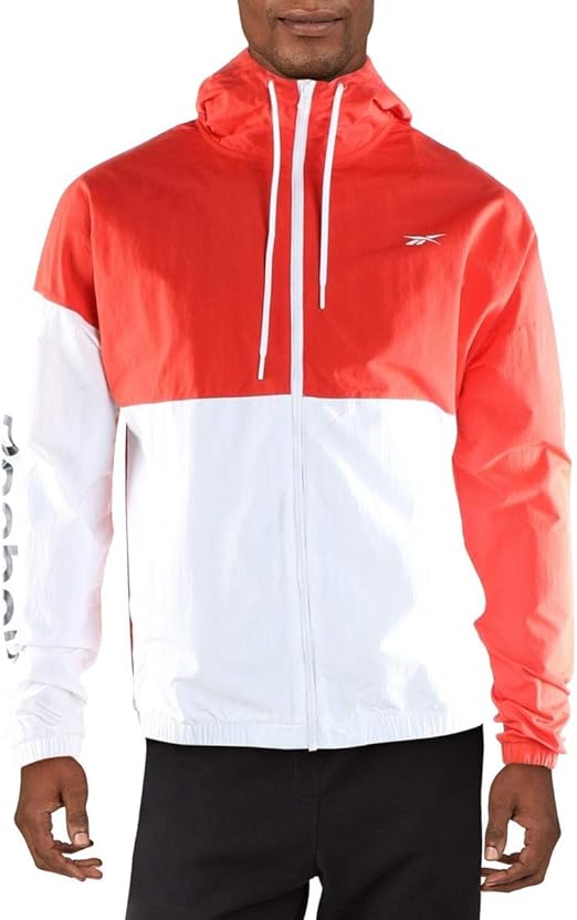 Reebok Mens Training Essentials Windbreaker Workout Track Jacket Red XL