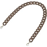 uxcell Acrylic Purse Strap, 23.6 Inch Matte Bag Chain Shoulder Purse Clutches Strap Replacement Bag Chain with Buckle for Handbag, Shoulder Bag Crossbody, Brown