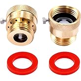 2 Pack Brass 3/4" Inch GHT Hose Bibb Backflow Preventer Vacuum Breaker | Connector