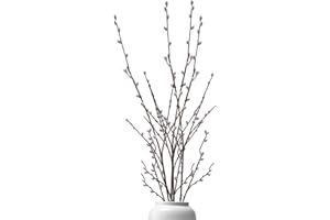 4Pcs Artificial Pussy Willow Branches Realistic 40inch Pussywillows DIY Decorative Pussy Willow Branches for Vases Wedding Ph