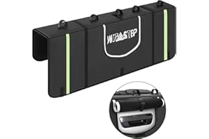 WITSTEP Tailgate Pad for Mountain Bike, Upgrade Truck Tailgate Bike Pad with Reflective Strips & Tool Pockets, Heavy Duty MTB Tailgate Pad Pickup Tailgate Cover for 5 Bikes