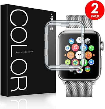 G-Color Apple Watch 38mm Funda/Protector de Pantalla,[2 Unidades ...