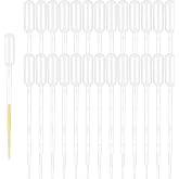 moveland 120PCS 1ML Premium Disposable Plastic Transfer Pipettes, Clear Graduated Eye Dropper for Essential Oils, Home Use, Science Class, Lab Experiments, DIY Art