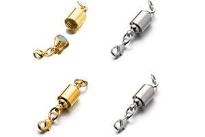 Zpsolution Screw-in Locking Magnetic Jewelry Clasps for Necklace 6mm