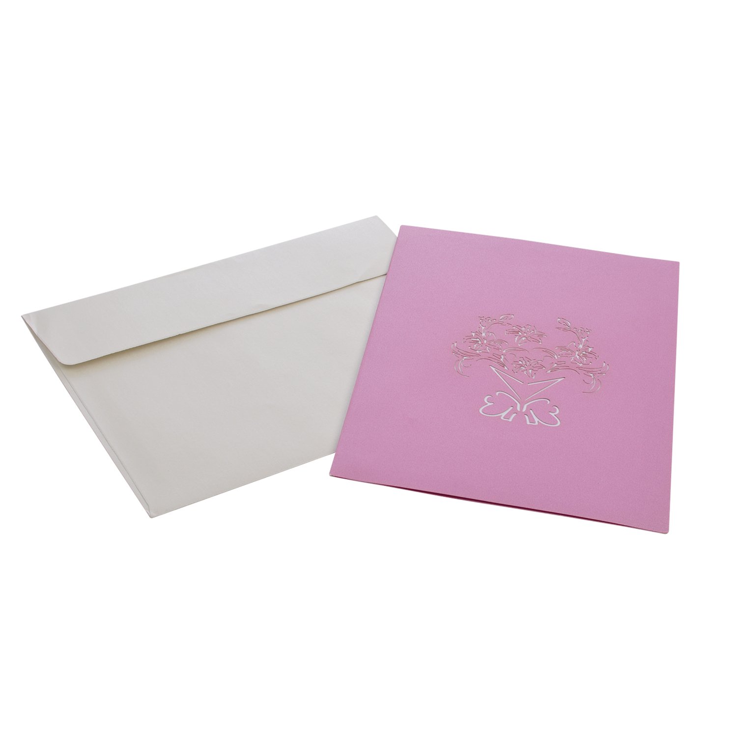 Mother\'s Day Card, Lily Bouquet Pop Up Card, 3D Greeting Card, Thanks Card, Birthday Card, Anniversary Card, Valentine\'s Day Gift Card - LOVEDD