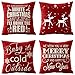 Baby It's Cold Outside I'm Dreaming of White Christmas But If The White Runs Out I'll Drink The Red Throw Pillow Covers Cotton Linen Cushion Cover Decorative Sofa Bedroom Living Room Square 18 Inches