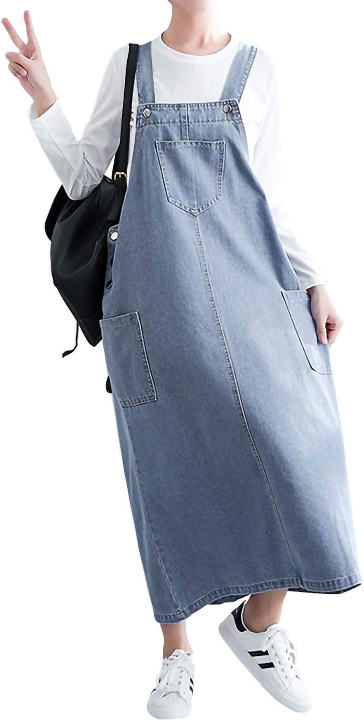 loose dungaree dress