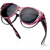 Face Shadow Polarized Sunglasses Fit Over Glasses, Sunglasses for Women to Go Over Glasses UV Protection Lightweight
