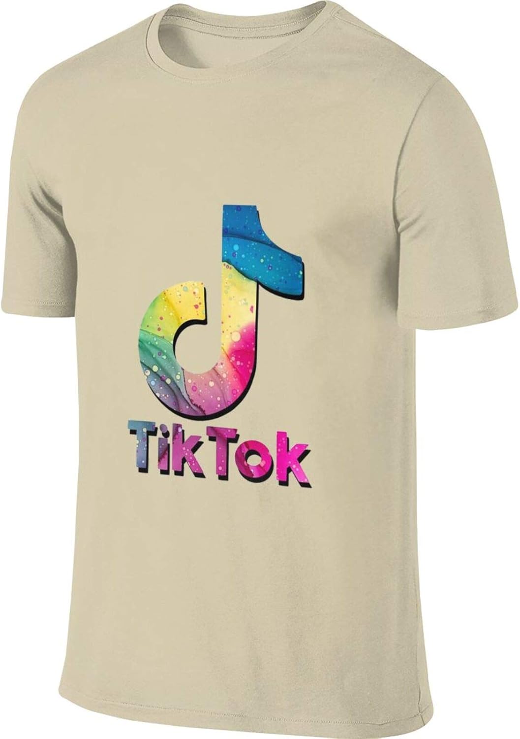 Fashion ShortSleeved Men's TIK Tok TShirt(Sand Color) Amazon.co.uk