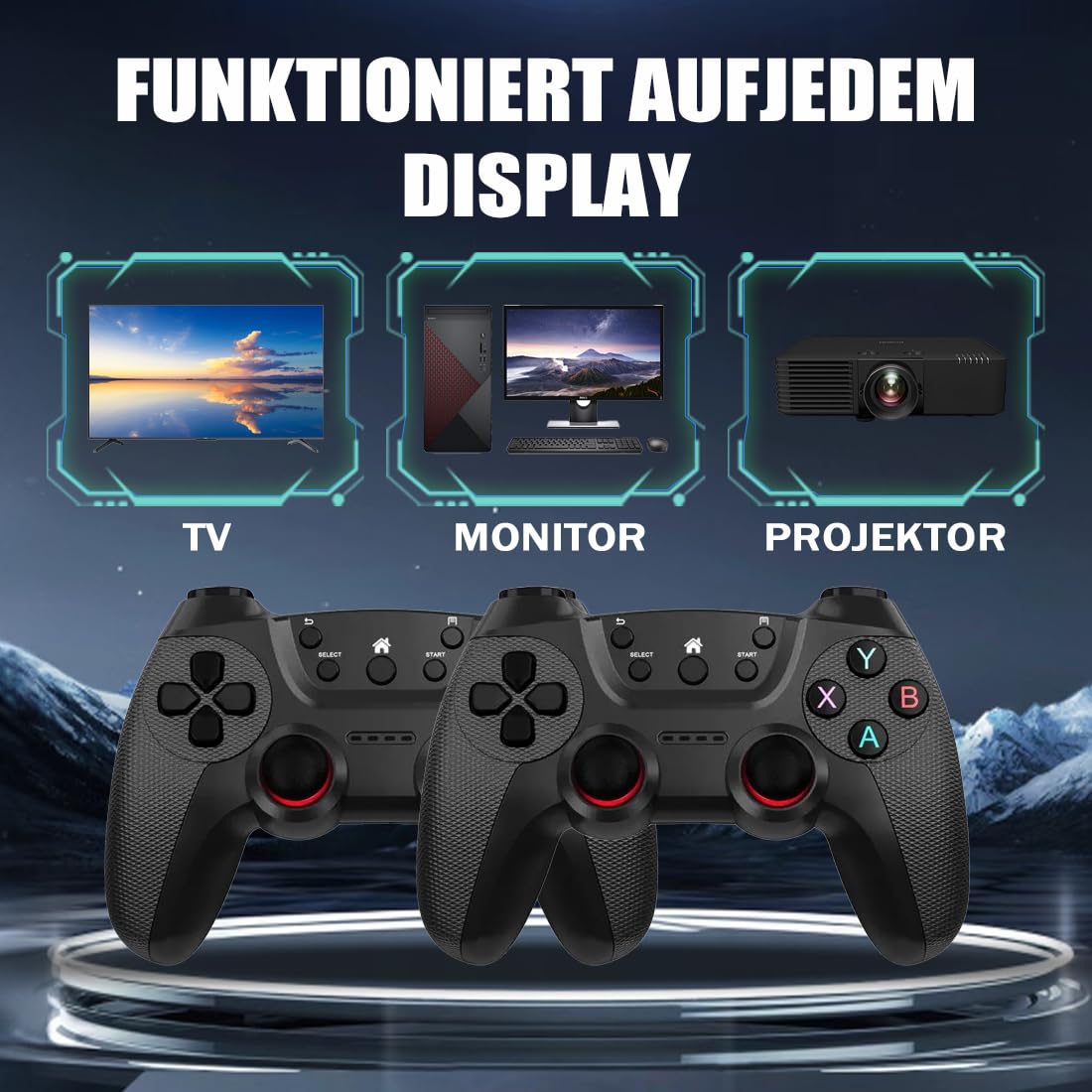 Ruileyou Retrowave G13 Ultra 100,000 Games, G13 Pro Game Box 4K, Plug and Play Video Game Console, Einschließlich Deutsch und Anderer Sprachen, Experience Childhood (64G (4 Gamecontroller)) 6