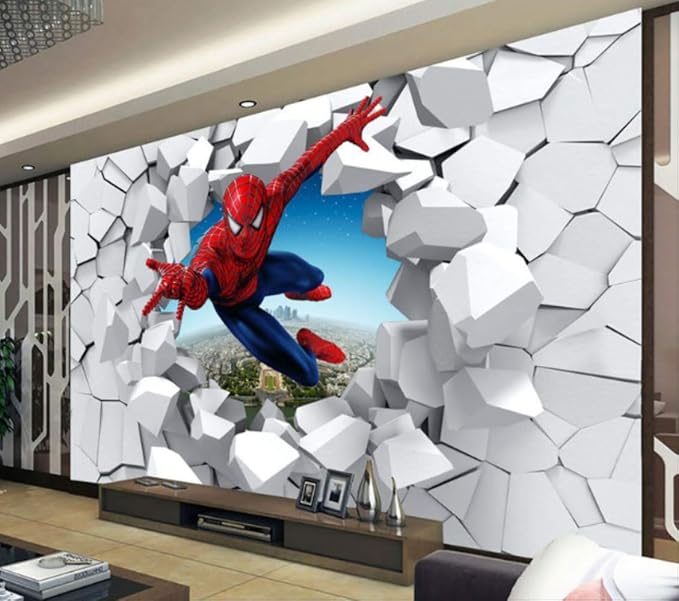 Spiderman Tapete Custom 3d Foto Tapete Super Hero Wandbild Jungen