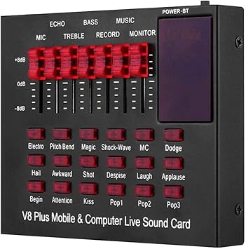 karte mit ton Ton Mixer Brett Sound Karte, USB Laden V8 Stecker Broadcast Mixen 