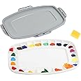 Falling in Art Paint Palette with Lid, Airtight Leak-Proof Watercolor Palette with a Cleaning Sponge, 23 Paint Wells Acrylic Palette, 13 Inches by 9 1/4 Inches