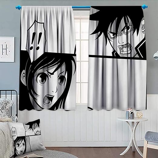 Amazon Com Chaneyhouse Anime Window Curtain Drape Japanese Comics