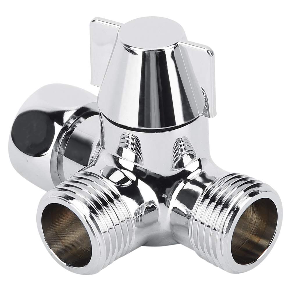 ViaGasaFamido G1/2" Three-Way Water Diverter T-Shaped Adapter for Hand Shower Universal Shower Diverter Connector with Easy Installation