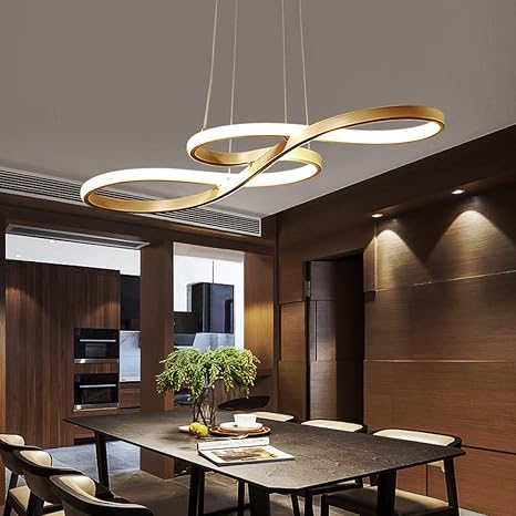 Lampada A Sospensione A Led Per Sala Da Pranzo Soggiorno Dimmerabile Lampada Da Soffitto In Acrilico Moderno Corridoio Bagno Chic Design Regolabile In Altezza Cucina Tavolo Da Pranzo Lampada Oro Amazon It Illuminazione