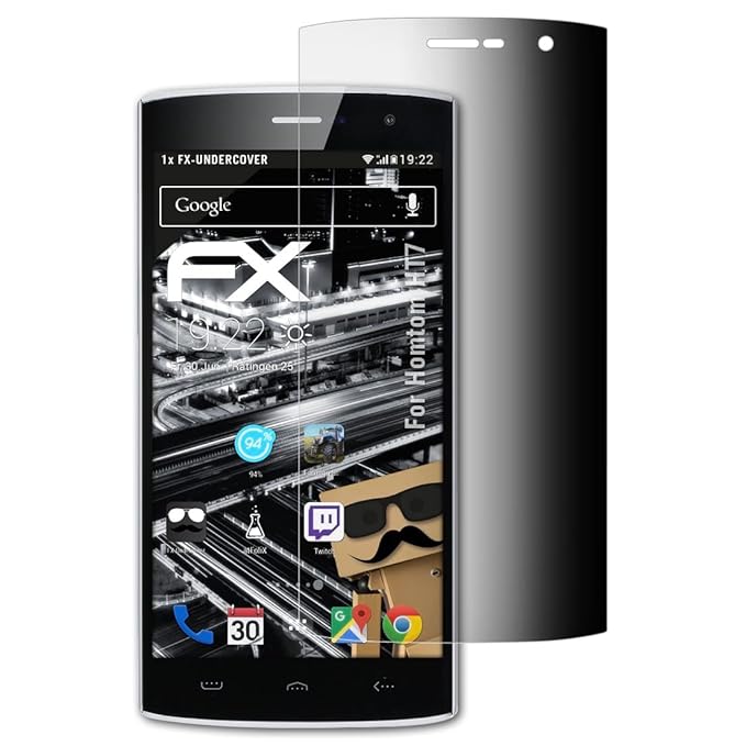 atFolix Blickschutzfilter für Homtom HT7 Blickschutzfolie, 4-Wege Sichtschutz FX Schutzfolie