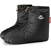 Naturehike Ultralight Winter Duck Down Booties, Camping Warm & Cozy Down Sleeping Socks for Men & Women, Down Filled Slipper Boots with Storage Bag