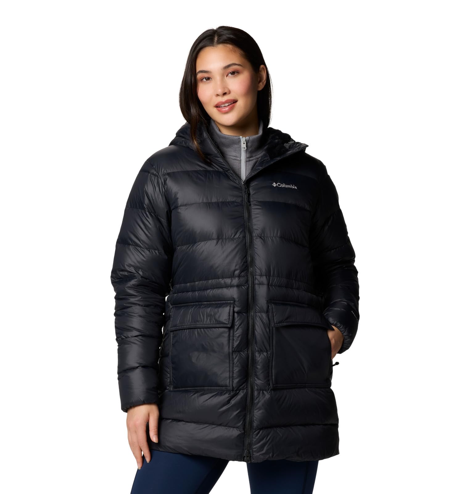 Columbia Women’s Harmony Falls Mid Down Jacket, Black, Small