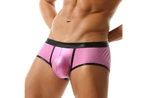 GENEMEN Mens Mesh Underwear Metal Sexy G-String Panties Low Waist Lingerie