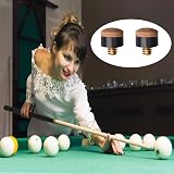 Gunwon 10 Pcs Screw On Cue Tips 10mm Brown Leather Replacement Tips view 6