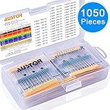 AUSTOR 1050 Pieces Resistor Kit 38 Values 1% Resistors 0 Ohm-1M Ohm 1/4W Metal Film Resistors Assortment for DIY Projects and Experiments