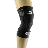 DonJoy Performance Hinged Knit Knee for Overuse Injuries &amp; Mild Sprains - Adjustable Knee Sleeve for Athletes and Active Users, Medium