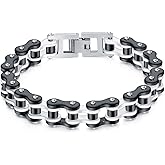 jonline24h Mens Womens Stainless Steel Motorcycle Biker Chain Heavy Bracelet Rock Link Wristband