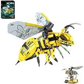 TIEDCWN Mechanical Bee Building Blocks Insect Robot Model (639 PCS) | DIY Assembly Toy for Collection &amp; Desktop Decor Bug Building Set and Nature D&eacute;cor