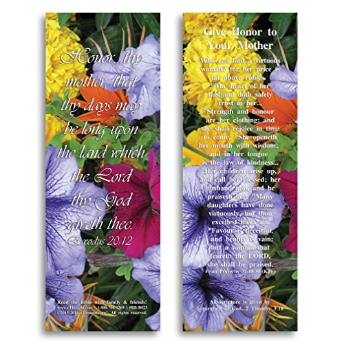 Give Honor to Your Mother - Pack of 25 Cards - 2"x6"