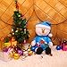 HollyHOME Stuffed Animal Christmas Snowman Plush Toy Home Decorations Festival Birthday Gift for Kids 15 inches in Blue Sweater