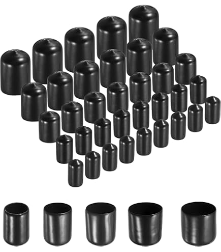 Uxcell 15pcs Rubber End Caps - 12mm (1/2 Inch) ID Clear Vinyl Caps, Screw Thread Protectors, Tube Covers - View #4