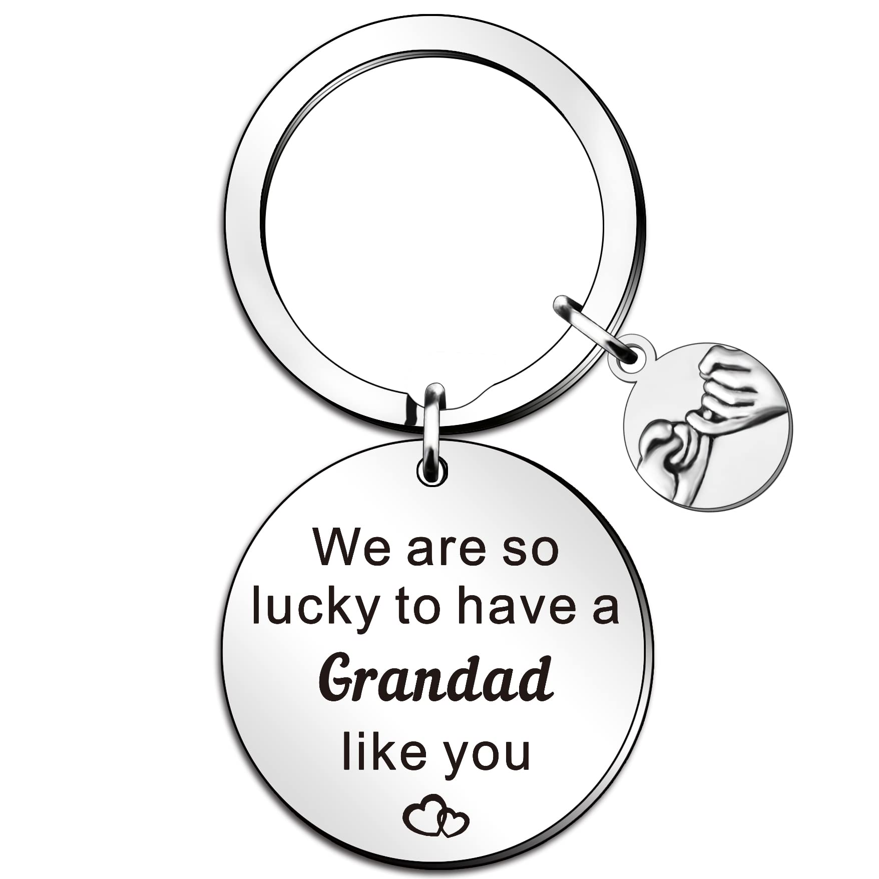 SMARGO Grandad Keyring from Grandson, Granddaughter, Grandchildren - Christmas & Birthday Gifts