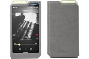 MITER Case for HiBy R4, Handmade Artificial PU Leather Cover for hibyr4 (Gray)