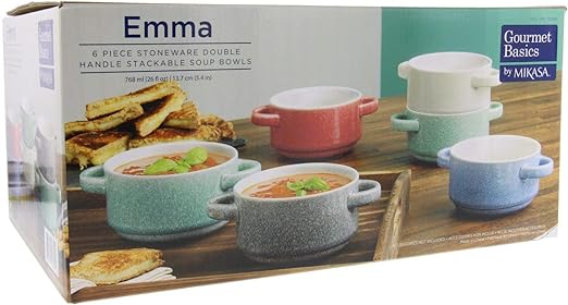 Amazon Com Gourmet Basics Emma By Mikasa Double Handle
